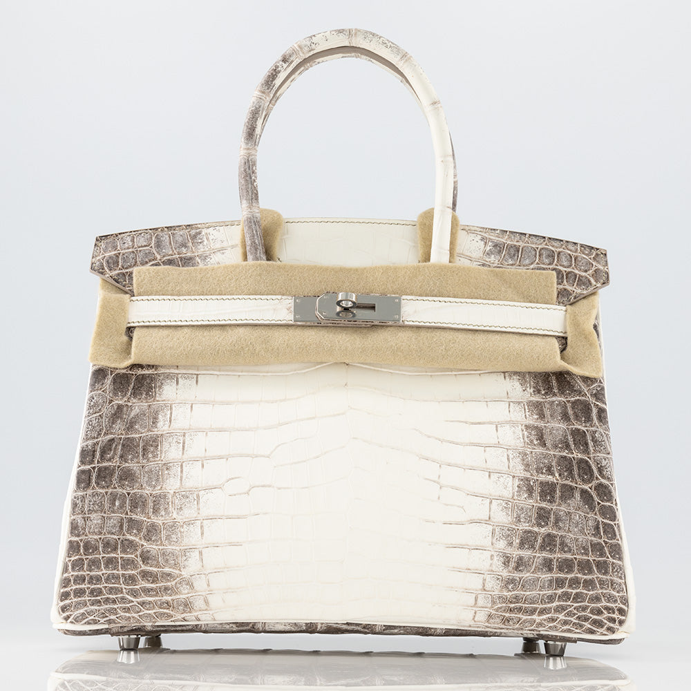 Hermes Blanc Himalayan Crocodile Birkin 30 Handbag