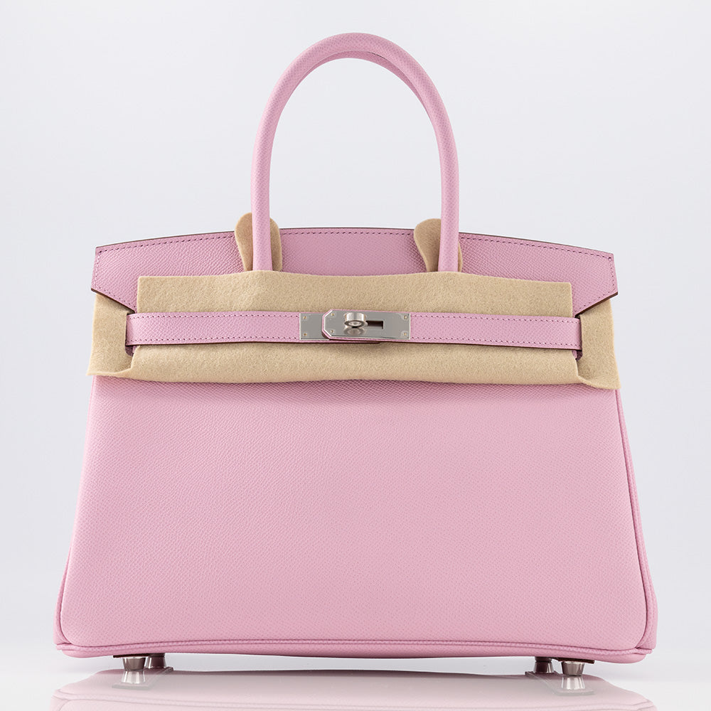 Birkin 30 pink color palladium Hardware epsom leather