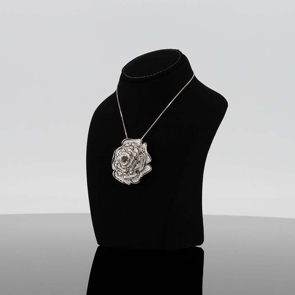 Black Rose Diamond Necklace